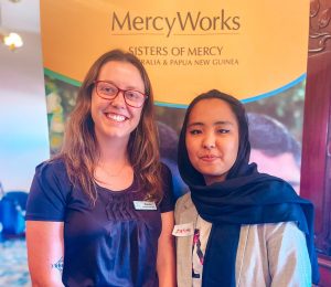 Emma from Dooleys Lidcombe Catholic Club and Fatima at our Morning Tea